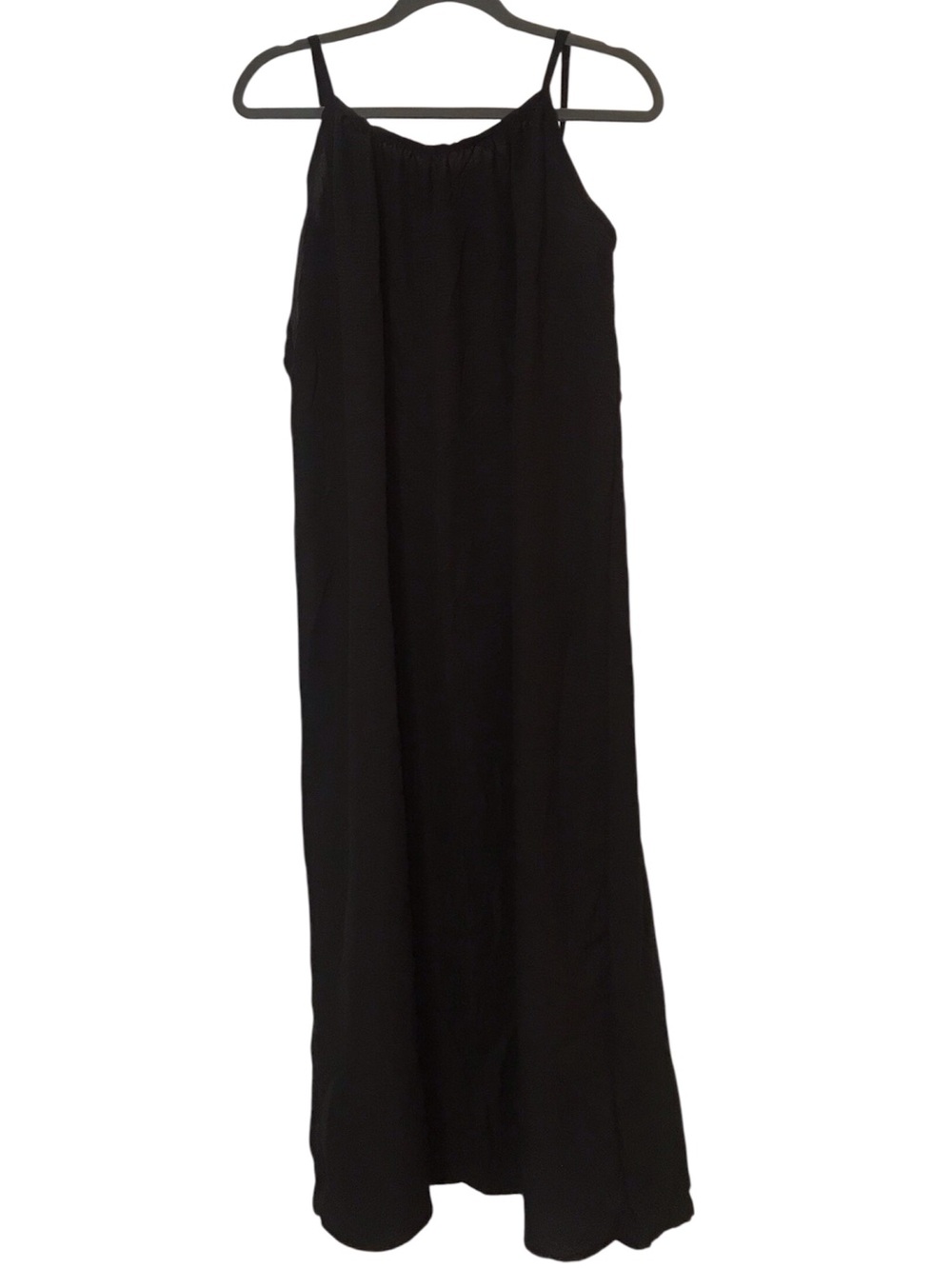Black Backless Maxi Dress with Spaghetti Straps